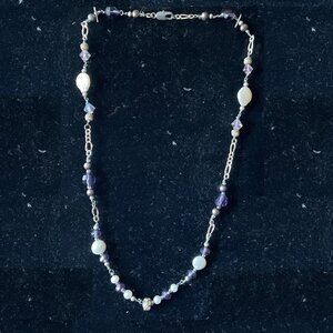 18"  genuine 3mm black Tahitian pearl Sterling silver necklace